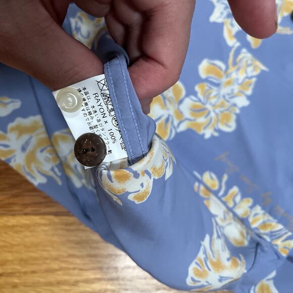 Sun Surf 100% Rayon Lavender Floral Lei Aloha Hawaiian Shirt Japan Made Large - Picture 10 of 10